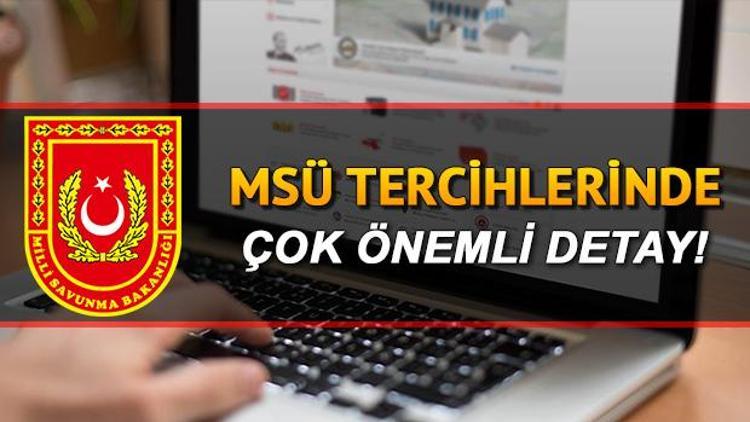 MSÜ tercihleri için önemli ayrıntı Tercih kılavuzu için Tarih değişikliği ibaresi