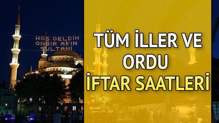 Orduda iftara kaç saat kaldı Ordu iftar saatleri