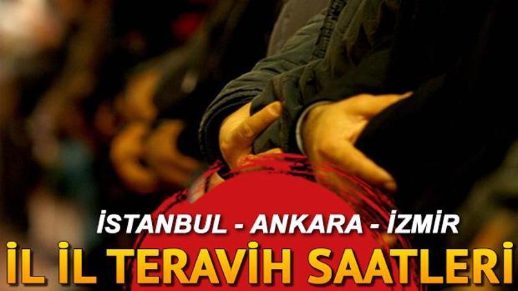 Teravih namazı bugün saat kaçta Diyanet il il teravih namazı saatleri