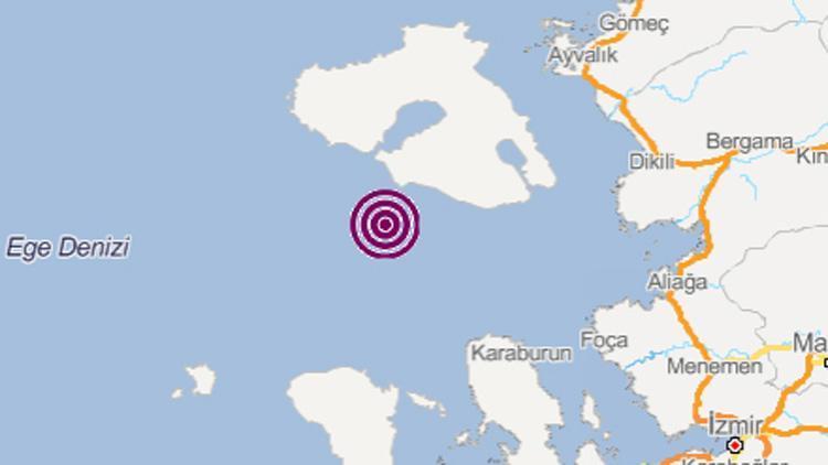 Ege Denizinde 3,6 büyüklüğünde deprem