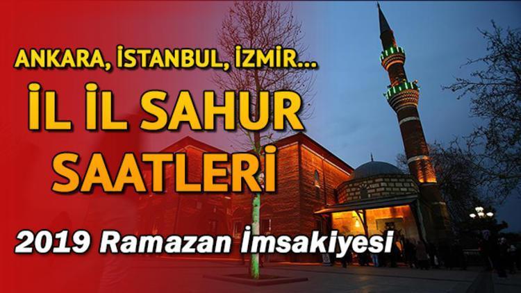 İstanbulda sahur saat kaçta yapılacak Diyanet il il sahur saatleri