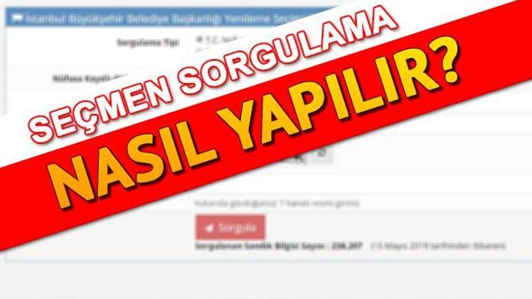 İstanbul seçimleri için YSK seçmen sorgulama ekranı TC ile nasıl kullanılır