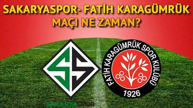 Sakaryaspor- Fatih Karagümrük maçı ne zaman ve saat kaçta oynanacak