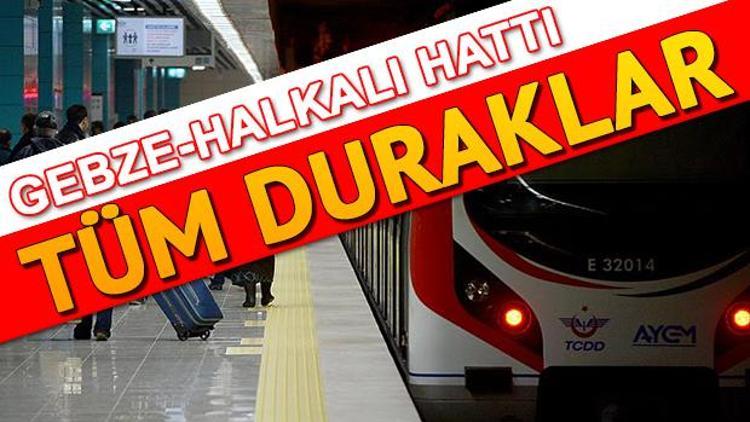 Gebze Halkalı Banliyö Tren Hattı durakları nerede İşte Gebze Halkalı Marmaray hattının tüm durakları