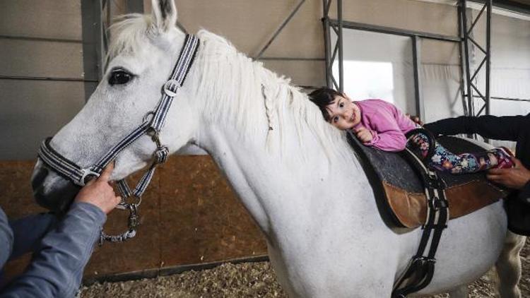 Engelli çocuklara atlı terapi