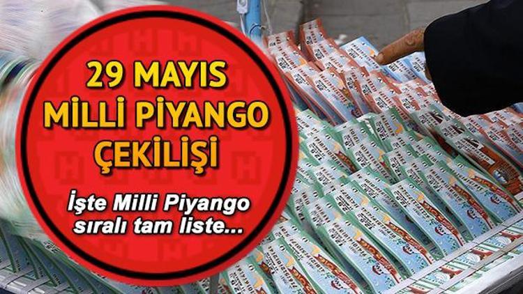 Milli Piyango çekiliş sonuçları belli oldu | 29 Mayıs Milli Piyango sıralı tam liste sorgulama