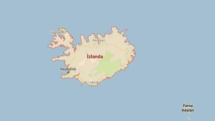 İzlanda harita üzerinde nerede