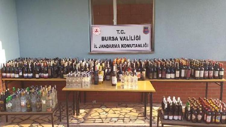 Bursada jandarmadan sahte alkol uygulaması; 436 litre sahte içki ele geçirildi