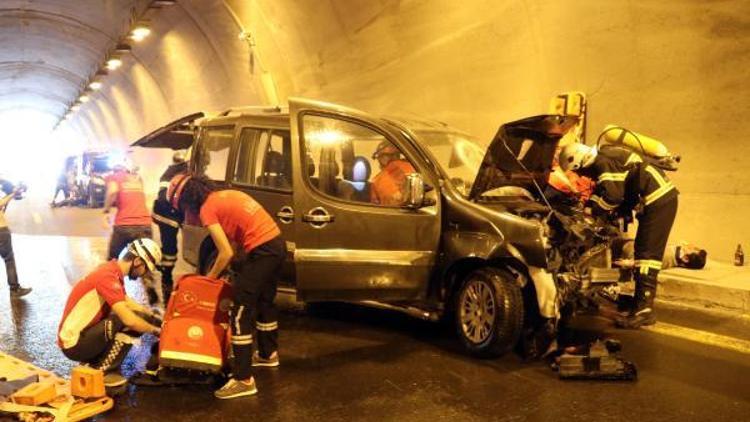 Bitlis tünelinde kaza tatbikatı