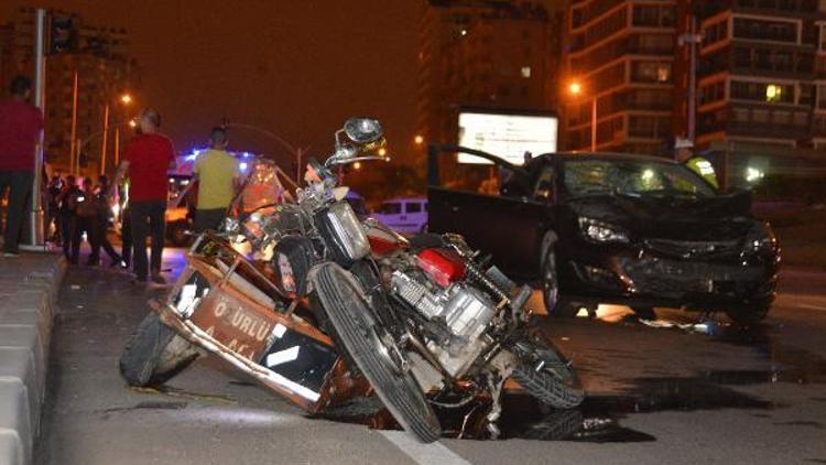 Otomobille engelli motosikleti çarpıştı: 1 ölü, 1 yaralı
