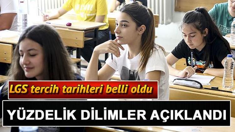 LGS tercihleri ne zaman yapılacak Yüzdelik dilimler belli oldu