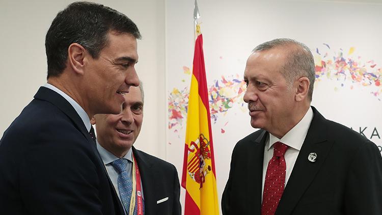 Cumhurbaşkanı  Erdoğan, İspanya Başbakanı Sanchezi kabul etti