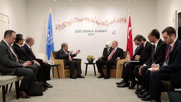 Cumhurbaşkanı Erdoğan G20de BM Genel Sekreteri Guterres’i kabul etti