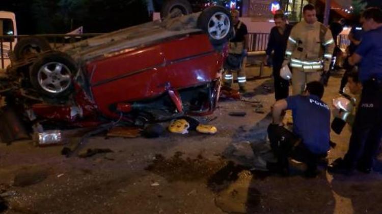 Trafik kazasına müdahale eden polislere otomobil çarptı: 2si polis 8 yaralı