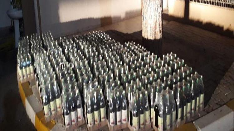 Çanakkalede 726 şişe mükerrer bandrollü şarap ele geçirildi