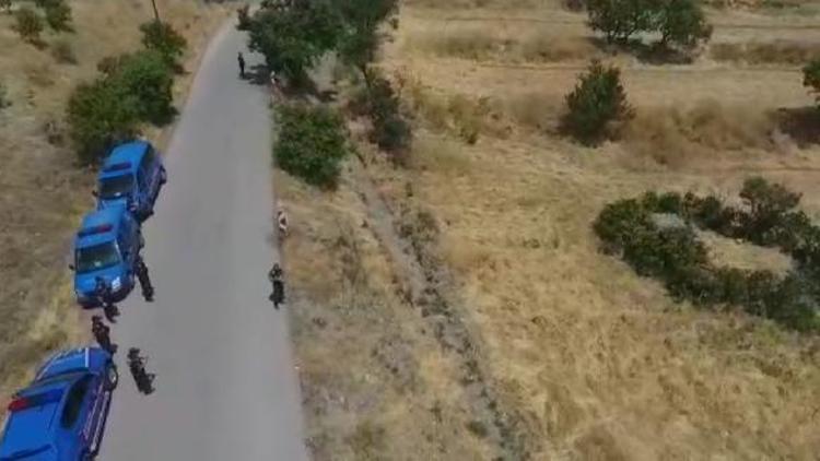 Elazığda kaçak kazı yapan 4 kişiye drone ile suçüstü