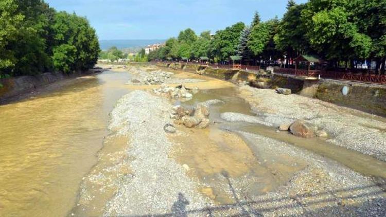 Kastamonuda sağanak hayatı olumsuz etkiledi, 8 büyükbaş sele kapıldı