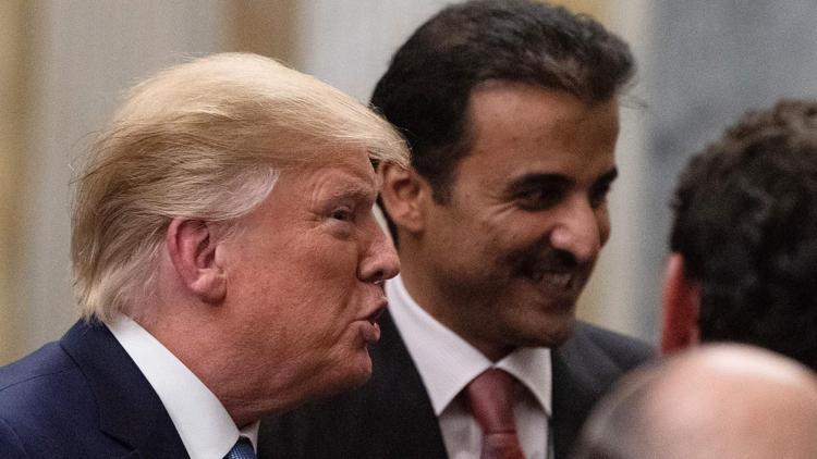 Trump ile Katar Emiri Şeyh Temimden iş birliği mesajları