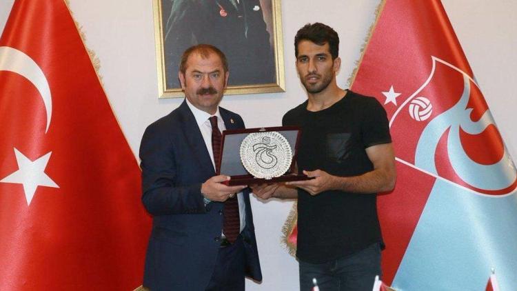 Trabzonspordan Vahid Amiriye teşekkür plaketi