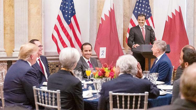 Katar Emiri, Trump’ın misafiri Hazinede ağırlandı
