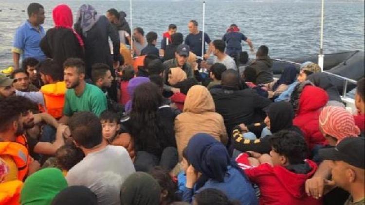 Çeşme açıklarında 133 kaçak göçmen yakalandı