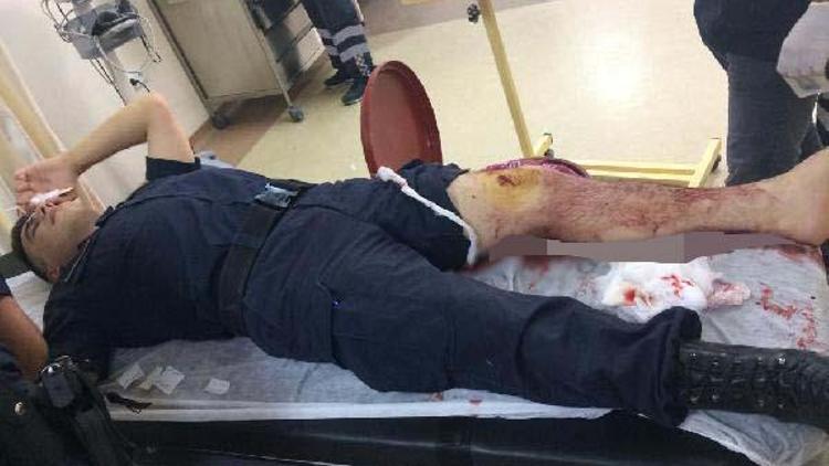 Hastanede kavgayı ayırmak isteyen Jandarma yaralandı