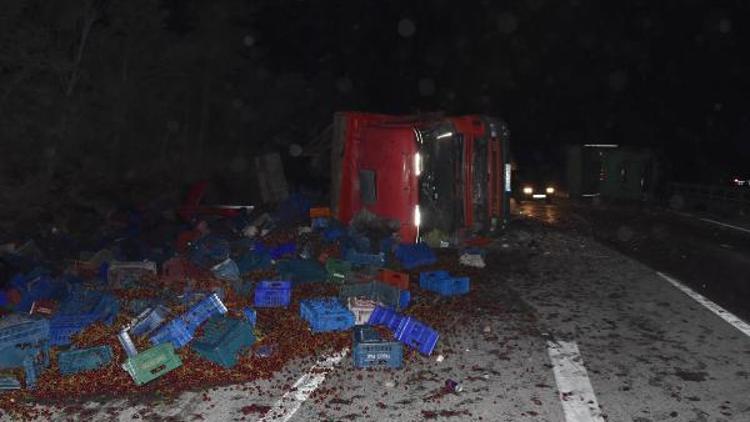 İki kamyon kafa kafaya çarpıştı: Sürücüler yaralandı
