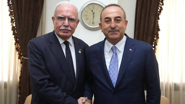 Çavuşoğlu, Filistin Dışişleri Bakanı Riyad el-Maliki ile görüştü
