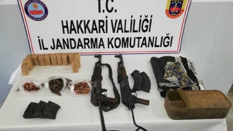 Şemdinli kırsalında PKKnın silah ve mühimmatı ele geçirildi
