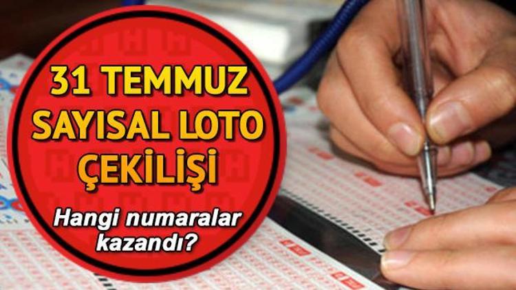 Milli Piyango 31 Temmuz Sayısal Loto çekiliş sonuçları Sayısal Lotoda 3 milyon TL devretti