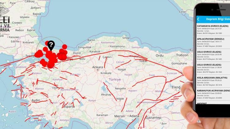 Türkiyede depremleri sıcağı sıcağına haber veren uygulama
