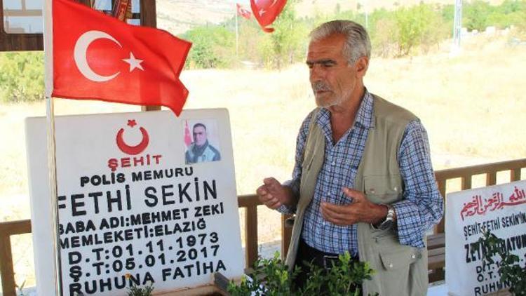 Şehit Fethi Sekinin kabrine bayram ziyareti