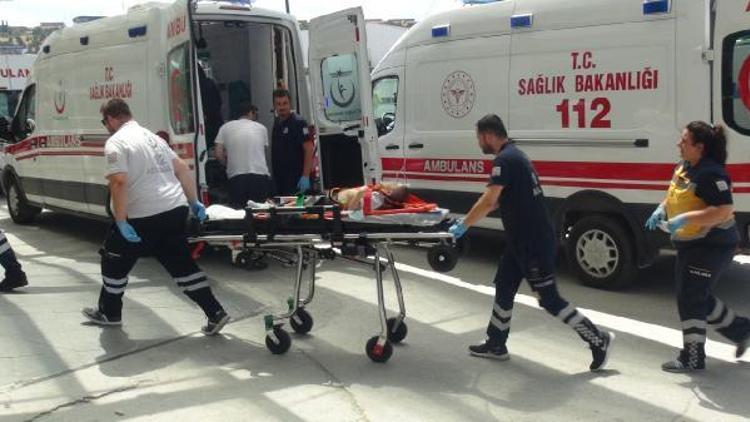 5inci kattan düşen Emin Yasid, yaralandı