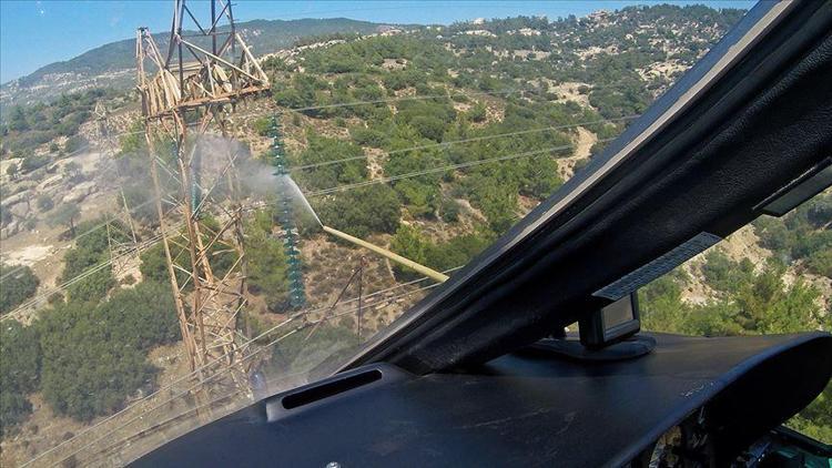 Elektrik hatlarına havalı temizlik