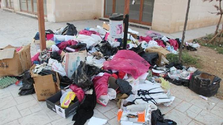 Nusaybinde HDPli belediyeye çöp toplamama tepkisi