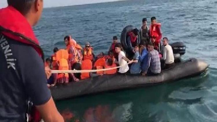 Meriç Nehrinde lastik bottaki 40 kaçak göçmen yakalandı