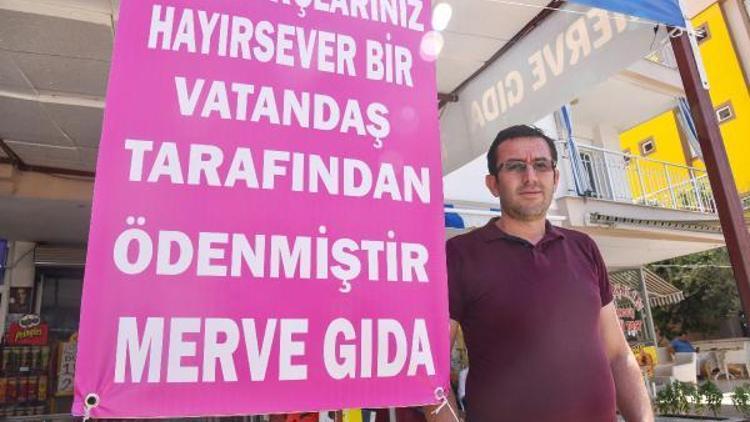 Antalyada bir hayırsever, veresiye borçları ödedi