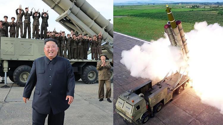 Kuzey Kore yeni süper büyük çoklu füze fırlatma sistemini denedi