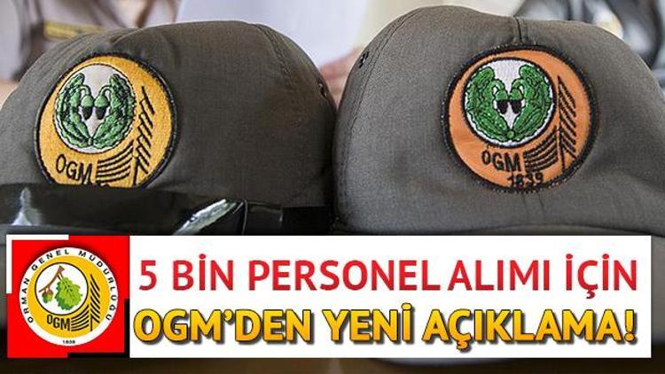 Tarım ve Orman Bakanlığı OGMye 5 bin personel alımı başvurusu ne zaman başlıyor