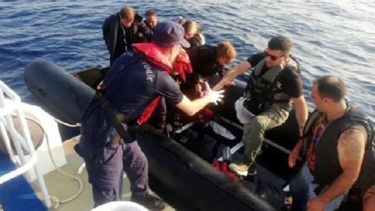 Menderes açıklarında 18 kaçak göçmen yakalandı