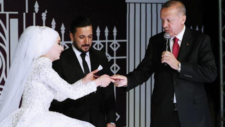 Cumhurbaşkanı Erdoğan nikah şahidi oldu