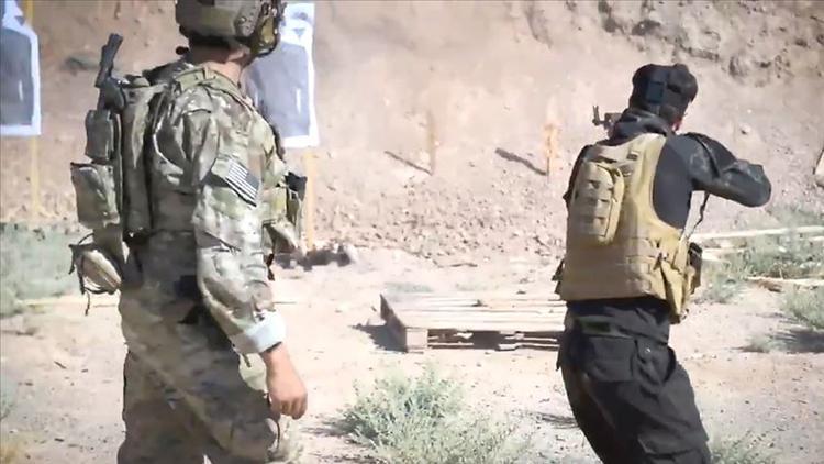 ABD ordusu ve YPG/PKKdan askeri eğitim görüntüsü