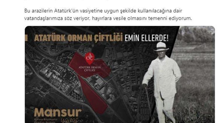 Yavaş: Atatürk’ün vasiyetine uygun kullanılacak