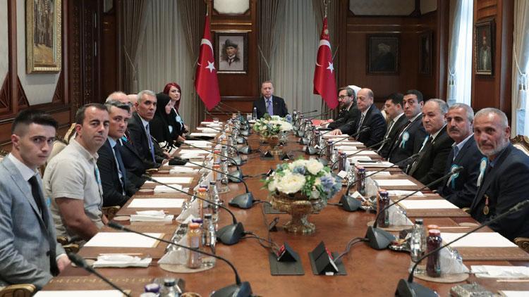 Cumhurbaşkanı Erdoğan, gazileri kabul etti