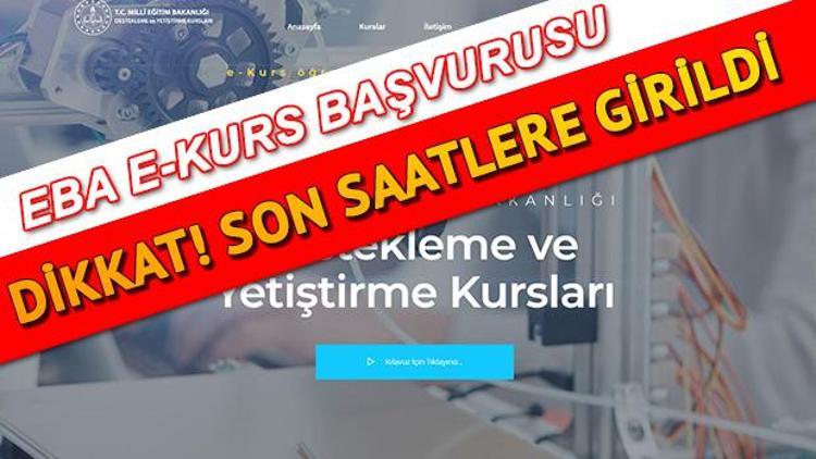 EBA DYK E-Kurs başvurusu için son saatler: E Kurs DYK MEB öğrenci girişi ile kayıt yapma ekranı