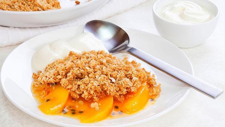 Şeftalili crumble tarifi