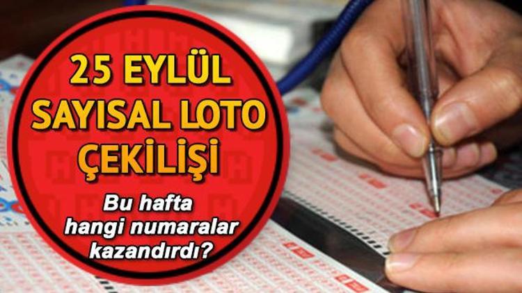 Sayısal Lotoda büyük ikramiye devretti MPİ 25 Eylül Sayısal Loto çekiliş sonuçları