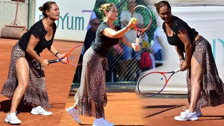 Hülya Avşar’a tenis turnuvasında yoğun ilgi