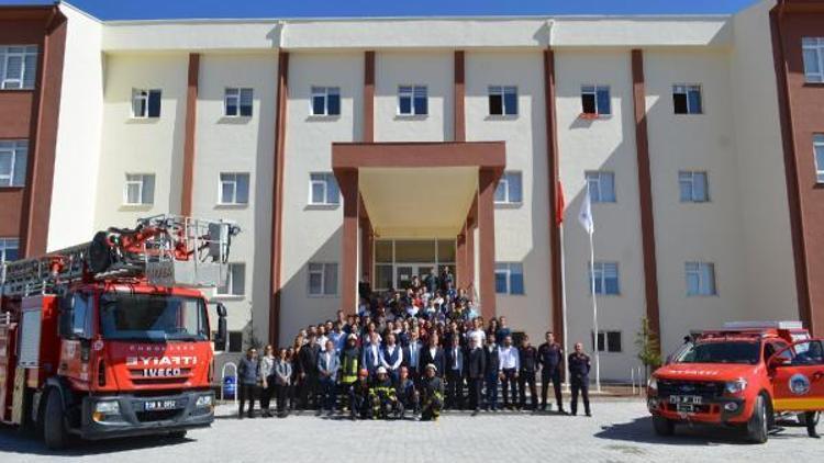 Bünyan Meslek Yüksekokulunda yangın tatbikatı yapıldı