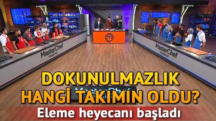 MasterChefte eleme adayları kimler oldu MasterChefte dokunulmazlığı hangi takım kazandı